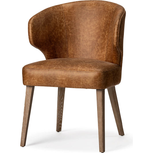 Niles Dining Chair by Mercana. Made from fabric, wood in a modern style.