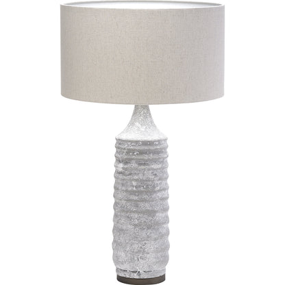 Harlan Table Lamp by Mercana in gray, beige. Made from unique in a coastal style.