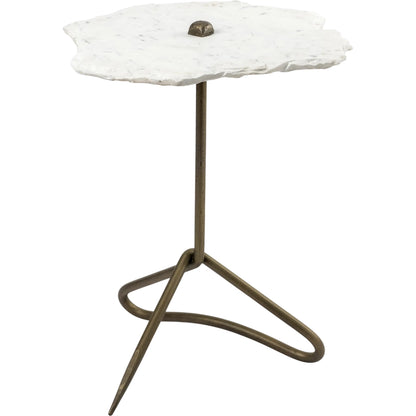 Pinera Accent Table by Mercana. Made from marble, metal in a modern style.