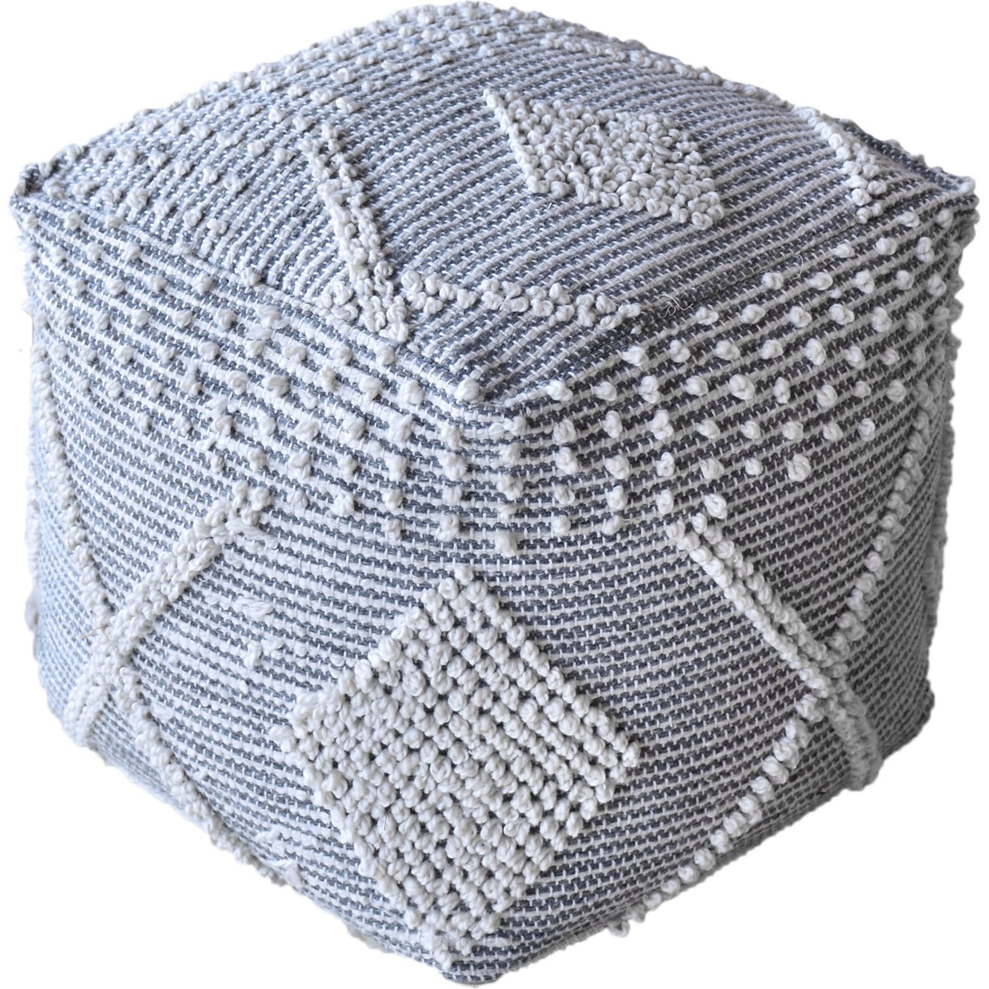 Brinket Pouf by Mercana in blue. Made from fabric in a eclectic & global style.