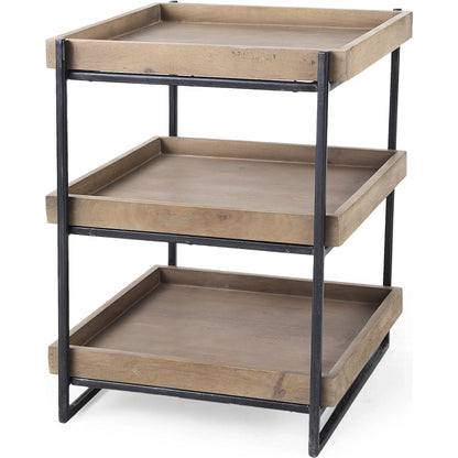 Trey Brown Accent Table by Mercana in natural. Made from unique in a modern style.