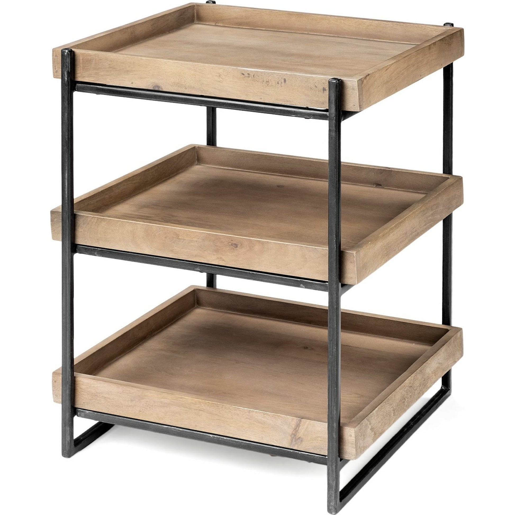 Trey Brown Accent Table by Mercana in natural. Made from unique in a modern style.