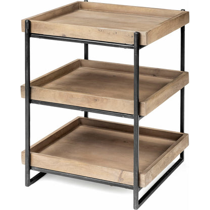 Trey Brown Accent Table by Mercana in natural. Made from unique in a modern style.