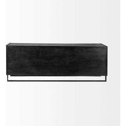 Alvin Sideboard by Mercana in medium brown. Made from mango wood in a modern style.