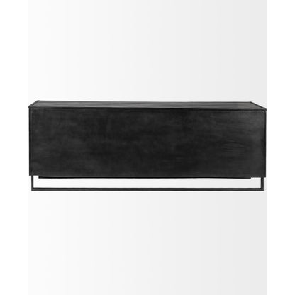 Alvin Sideboard by Mercana in medium brown. Made from mango wood in a modern style.