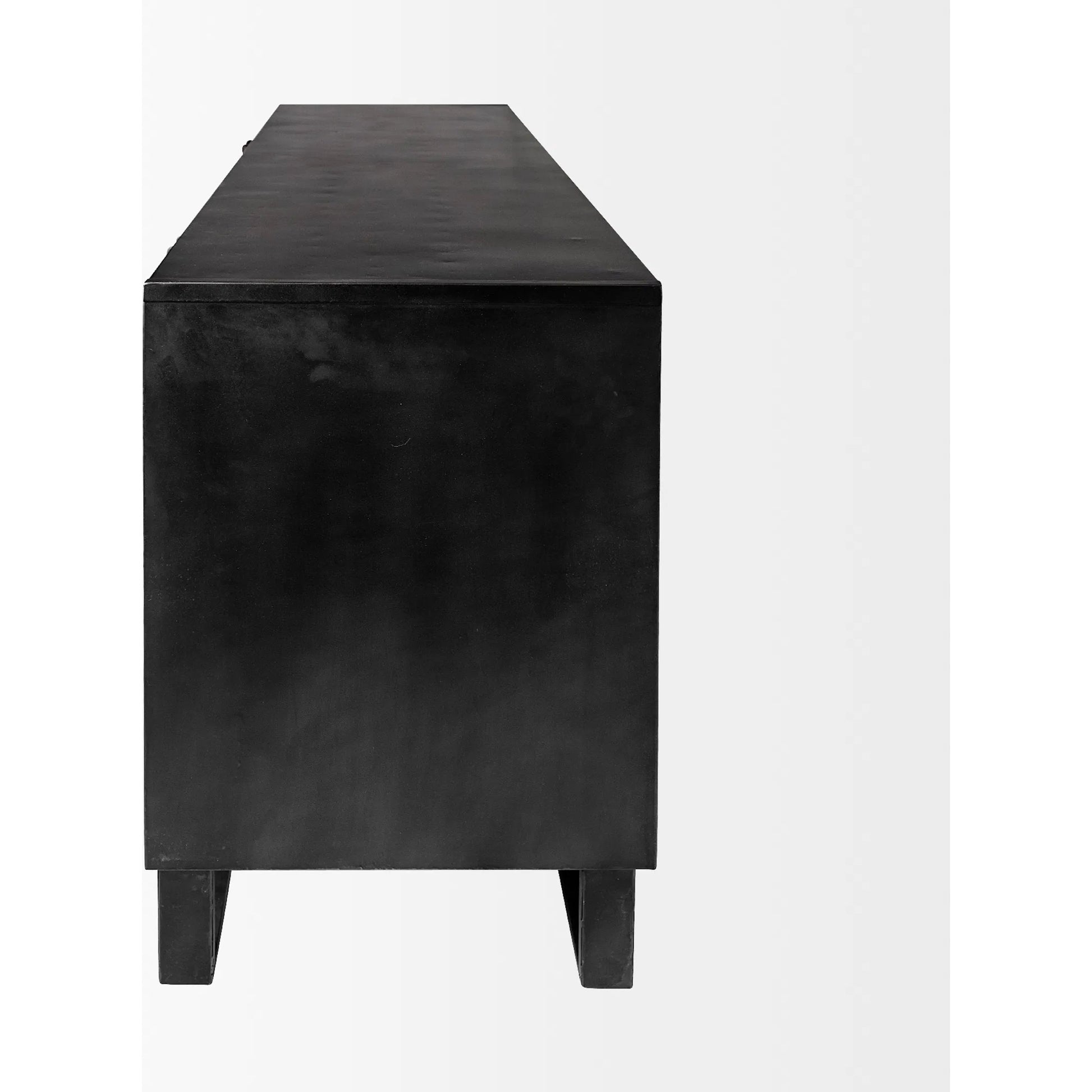 Alvin Sideboard by Mercana in medium brown. Made from mango wood in a modern style.