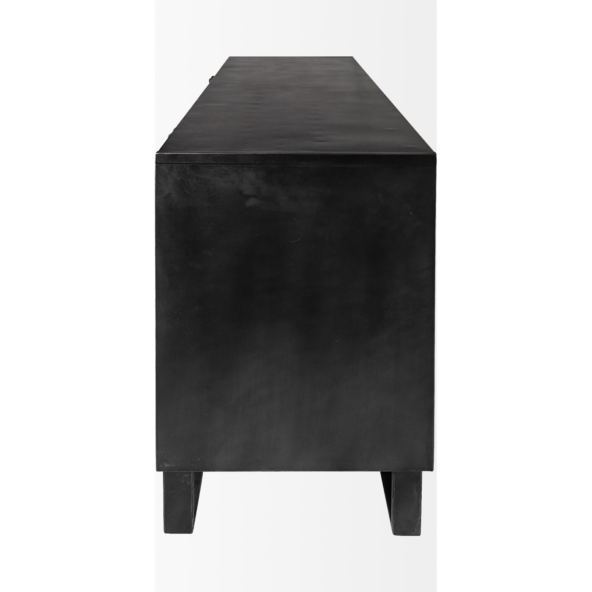 Alvin Sideboard by Mercana in medium brown. Made from mango wood in a modern style.