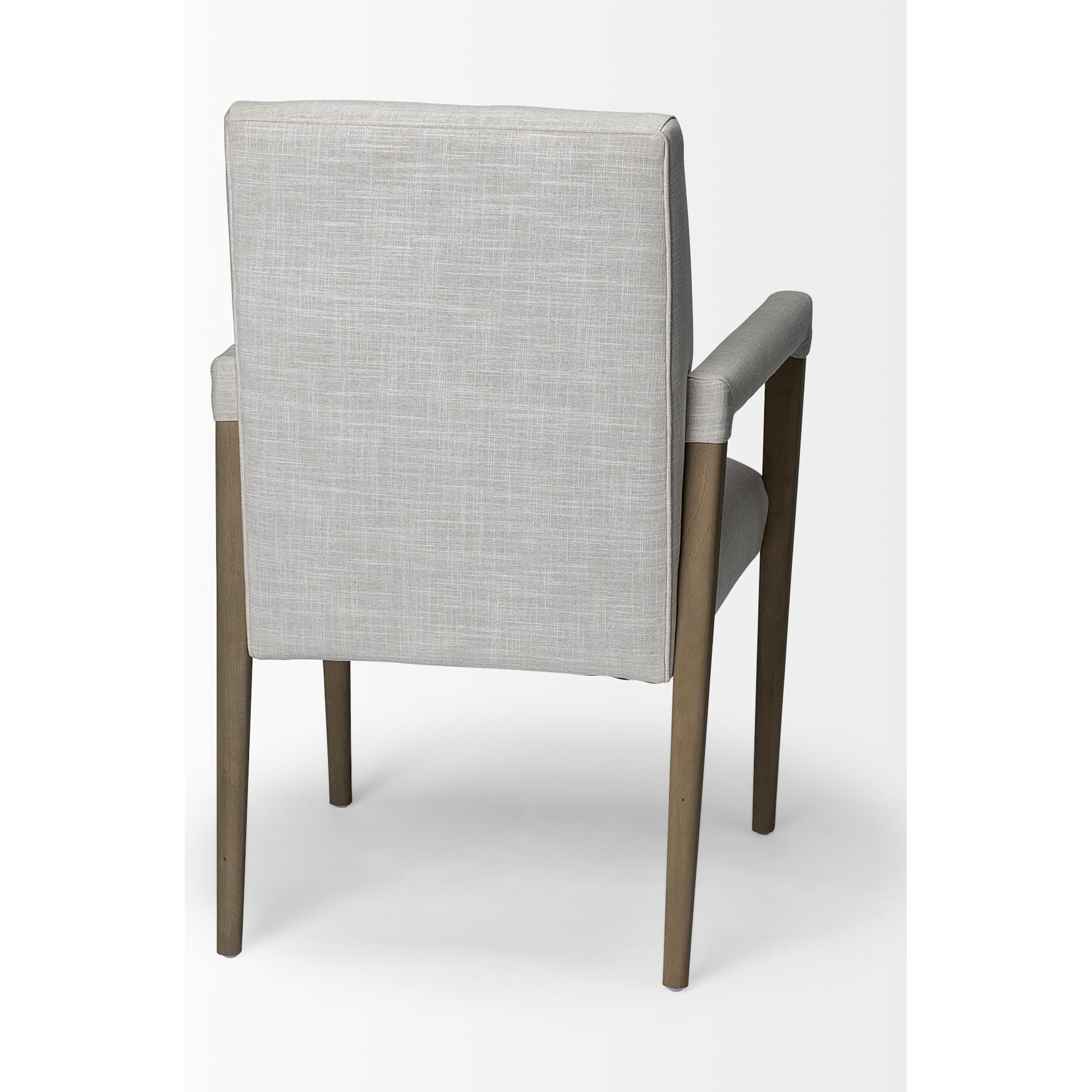 Palisades Dining Chair by Mercana in cream, light brown. Made from wood, fabric in a modern style.