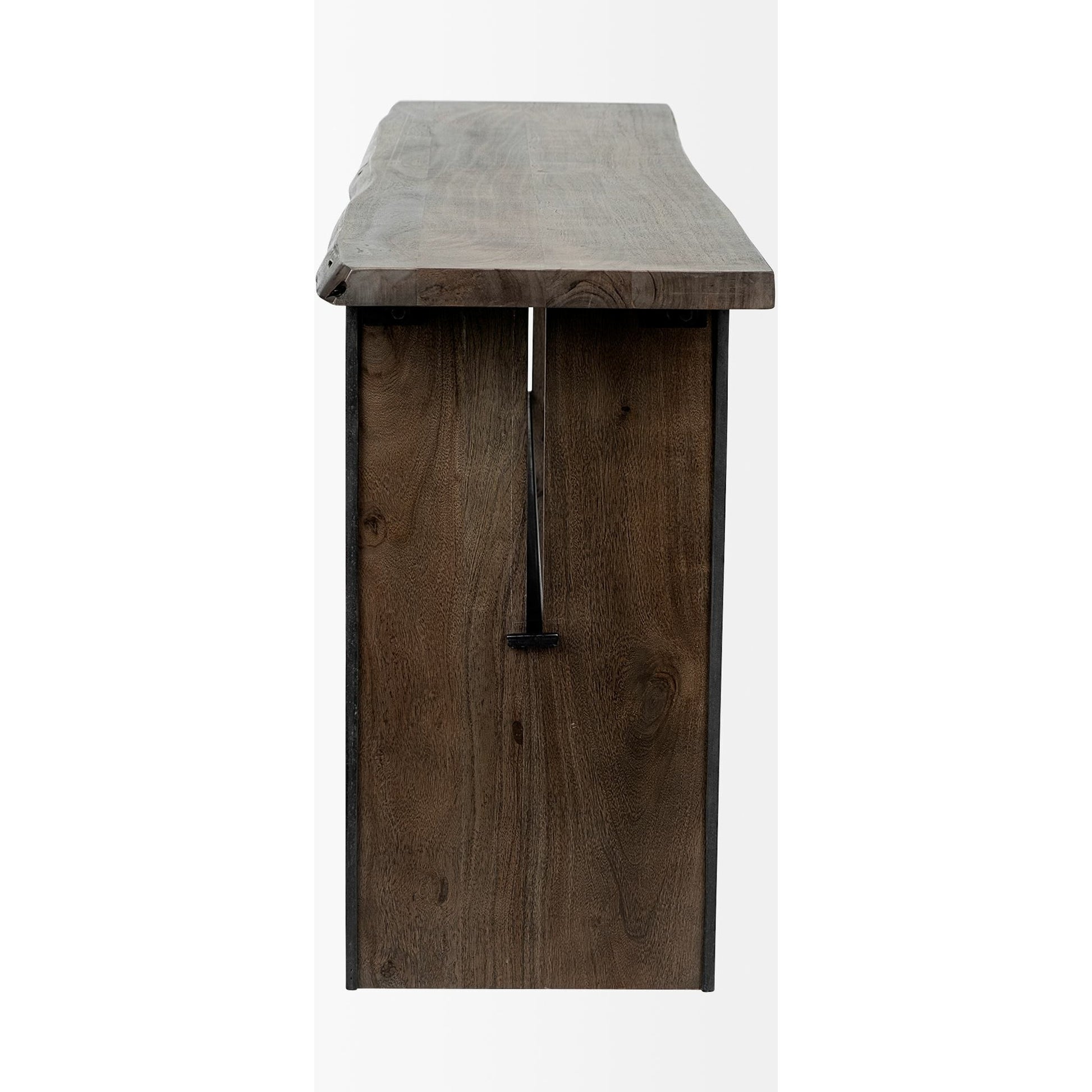 Ledger Console Table by Mercana in natural. Made from unique in a modern style.