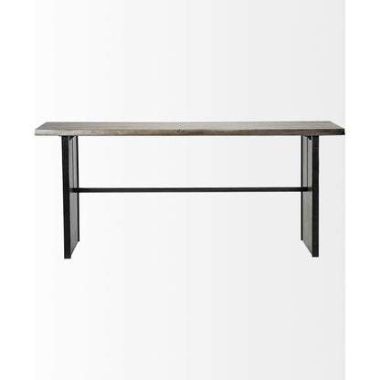 Ledger Console Table by Mercana in natural. Made from unique in a modern style.