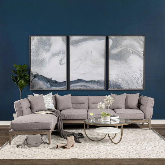 Reinhardt Coffee Table by Mercana in white, gold. Made from unique in a transitional style.
