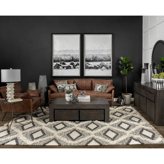Luanda Vase by Mercana in black, white. Made from ceramic in a eclectic & global style.
