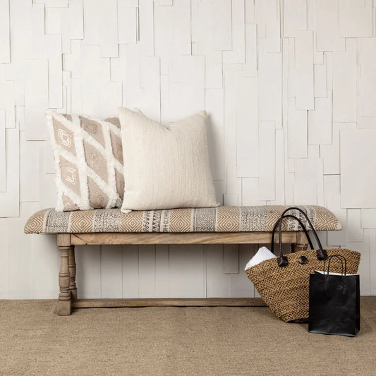 Greenfield Bench by Mercana. Made from mango wood in a transitional style.