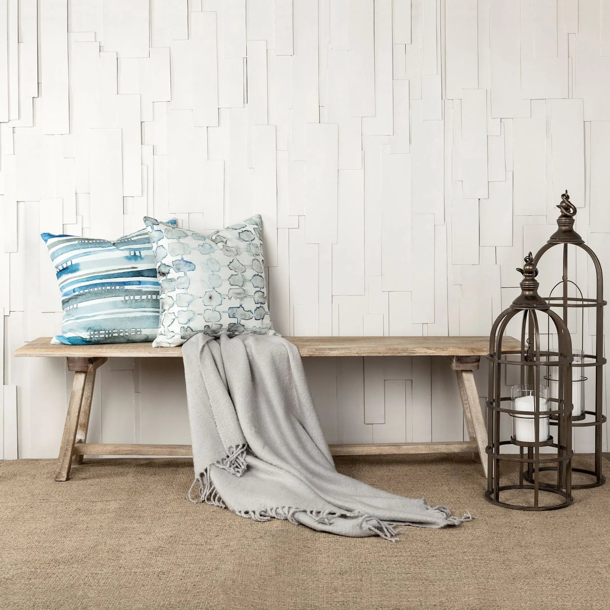 Gerson I Cage-Style Candle Holder Lantern by Mercana. Made from iron, brass in a modern style.