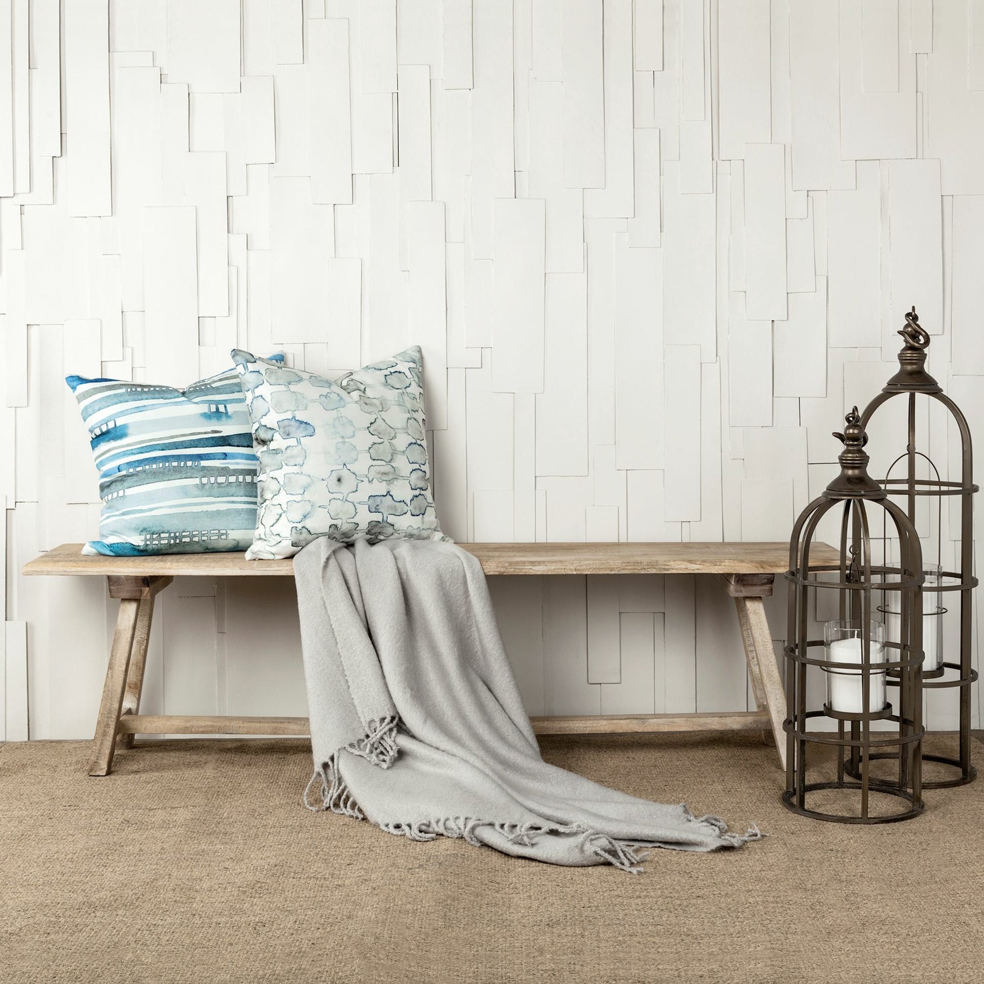 Gerson I Cage-Style Candle Holder Lantern by Mercana. Made from iron, brass in a modern style.