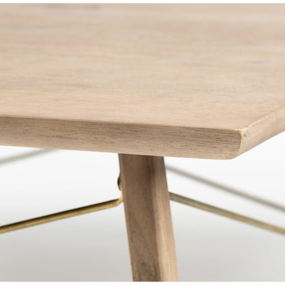 Kirby Coffee Table by Mercana in medium brown. Made from unique in a modern style.
