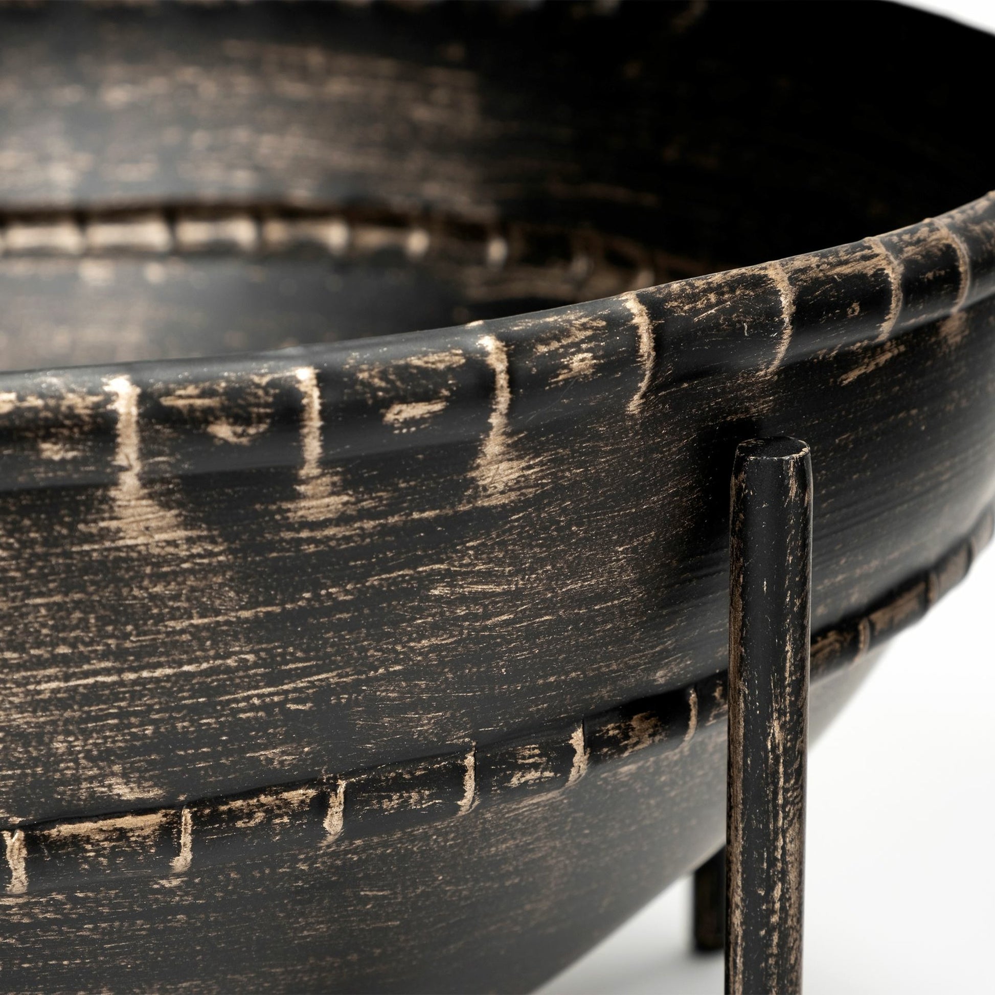 Cauldron Brown Bowls Set of Two by Mercana in rustic bronze. Made from metal in a eclectic & global style.