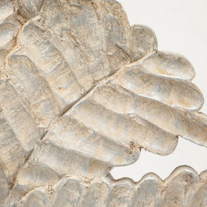 Kamara I Washed Wood W Silver Botanical Decorative Object by Mercana in metallic silver. Made from wood in a eclectic & global style.