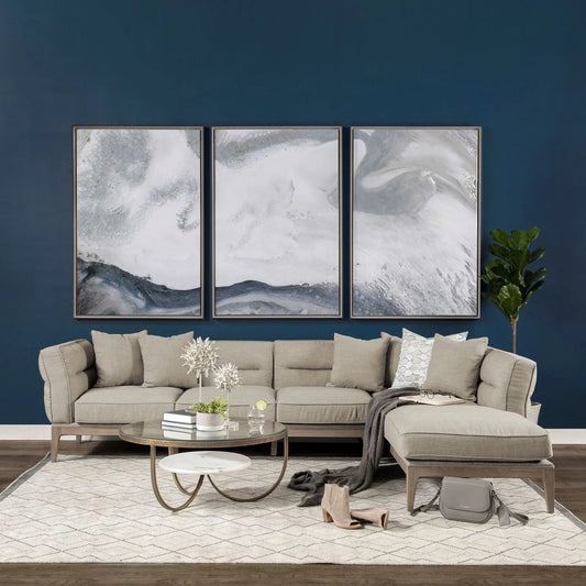Denali Sofa by Mercana in cream, rustic brown. Made from wood, fabric in a modern style.