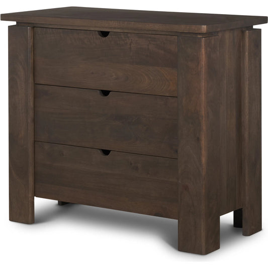 Wallen Accent Cabinet by Mercana in brown. Made from solid wood in a traditional style.