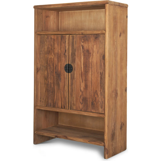 Wayde Curio Cabinet by Mercana in brown. Made from wood in a cottage & farmhouse style.