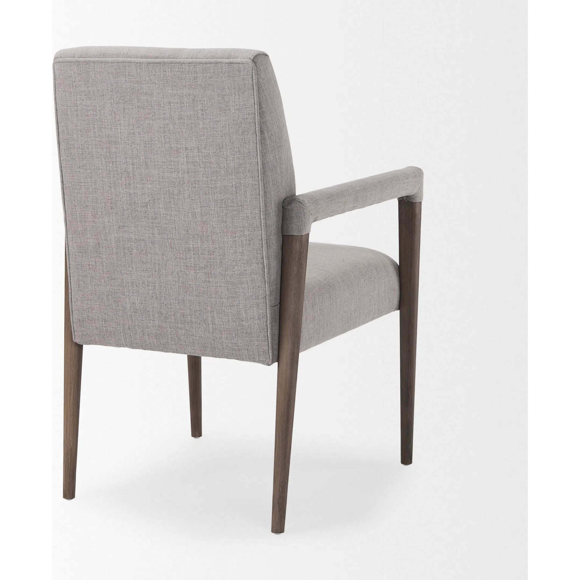 Palisades Dining Chair by Mercana in cream, light brown. Made from wood, fabric in a modern style.