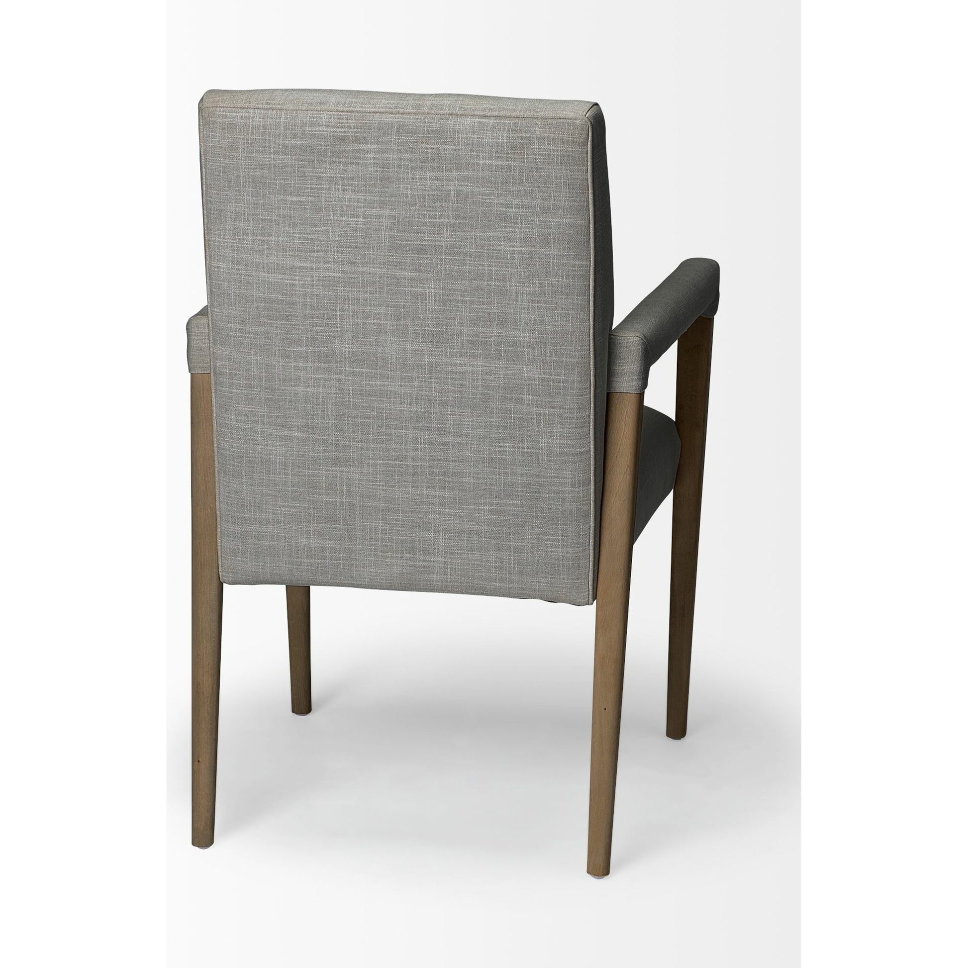 Palisades Dining Chair by Mercana in cream, light brown. Made from wood, fabric in a modern style.