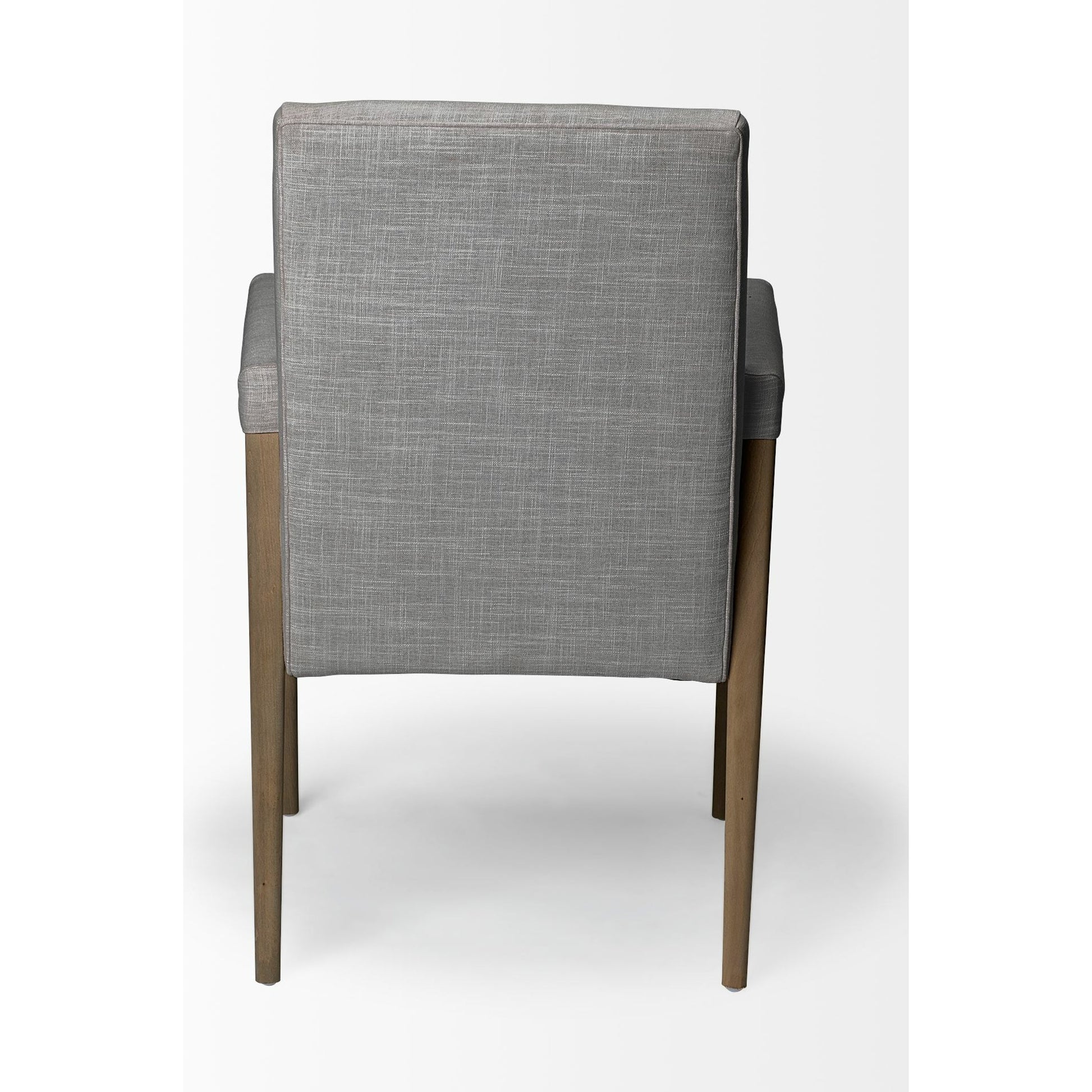 Palisades Dining Chair by Mercana in cream, light brown. Made from wood, fabric in a modern style.