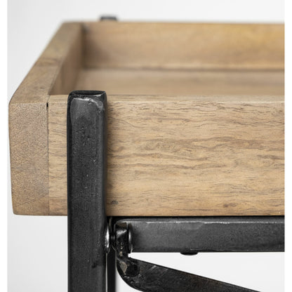 Trey Brown Console Table by Mercana in natural. Made from unique in a modern style.