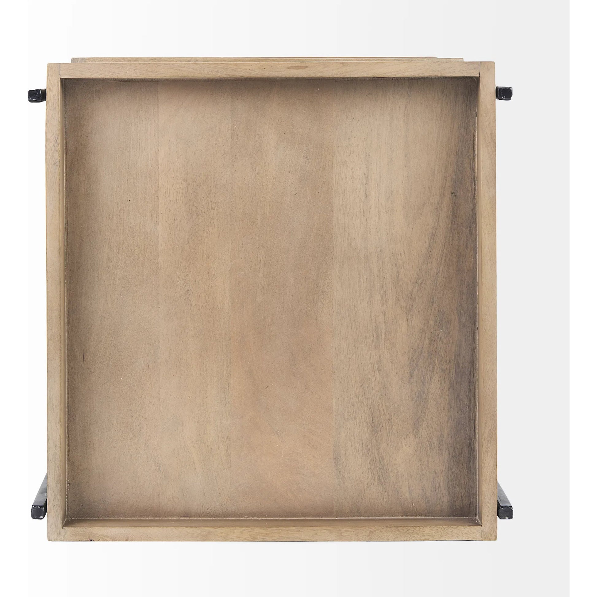 Trey Brown Accent Table by Mercana in natural. Made from unique in a modern style.