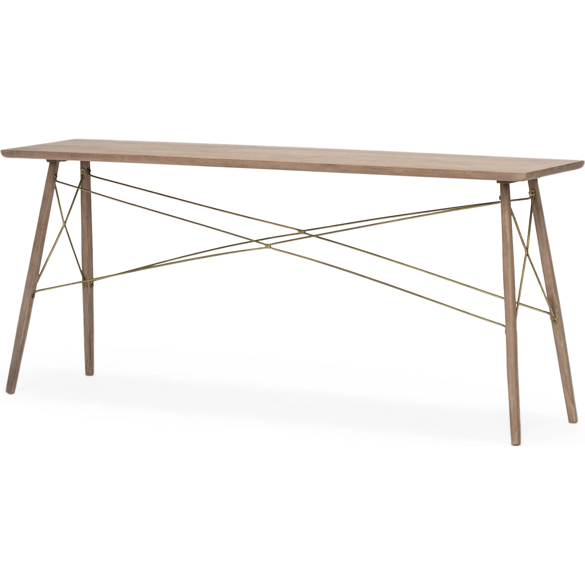 Kirby Console Table by Mercana in medium brown. Made from unique in a modern style.