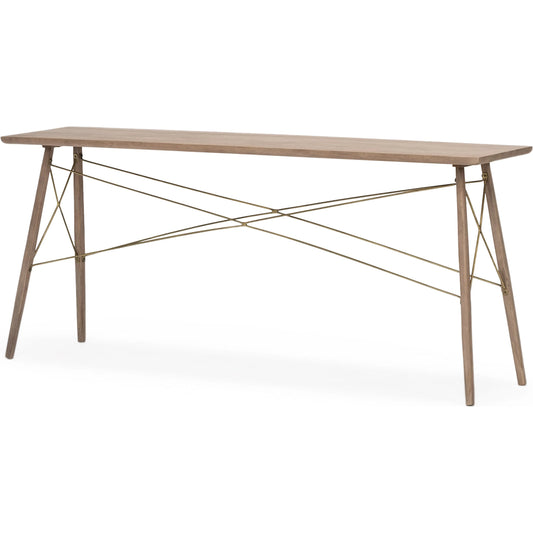 Kirby Console Table by Mercana in medium brown. Made from unique in a modern style.