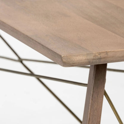 Kirby Console Table by Mercana in medium brown. Made from unique in a modern style.