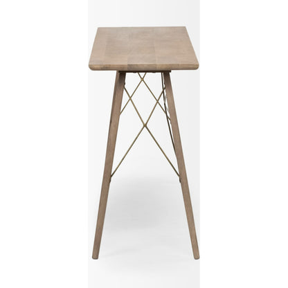 Kirby Console Table by Mercana in medium brown. Made from unique in a modern style.