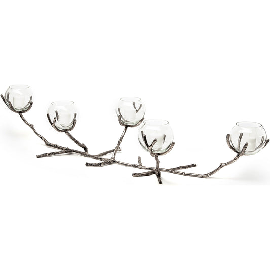 Vine I Distressed Creeper Five Candle Table Candle Holder by Mercana. Made from unique in a modern style.