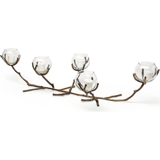 Vine I Distressed Creeper Five Candle Table Candle Holder by Mercana. Made from unique in a modern style.
