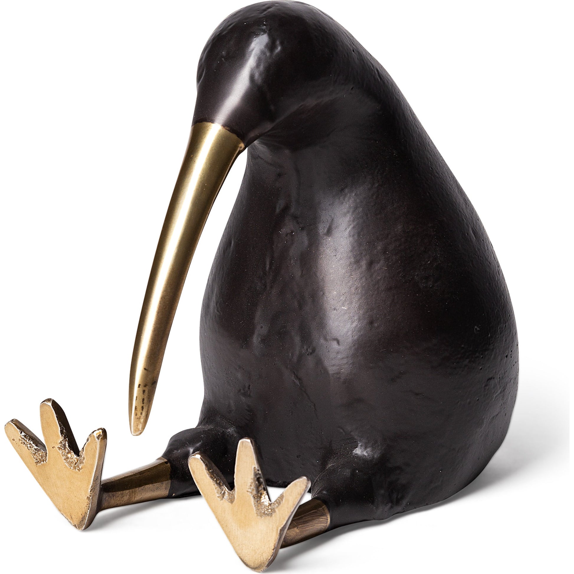 Dodo Cast Aluminum Mauritian Bird Sculpture by Mercana in black, antiqued gold. Made from unique in a eclectic & global style.