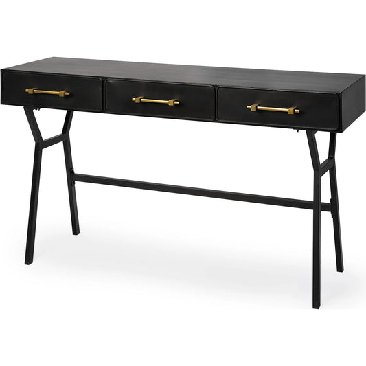 Vince Office Desk by Mercana in natural. Made from unique in a modern style.
