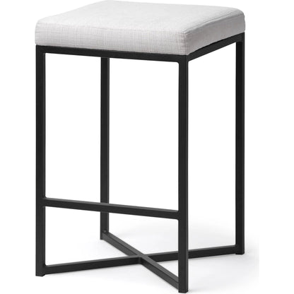 Frodo Upholstered Seat Bar/Counter Stool by Mercana in white. Made from unique in a modern style.