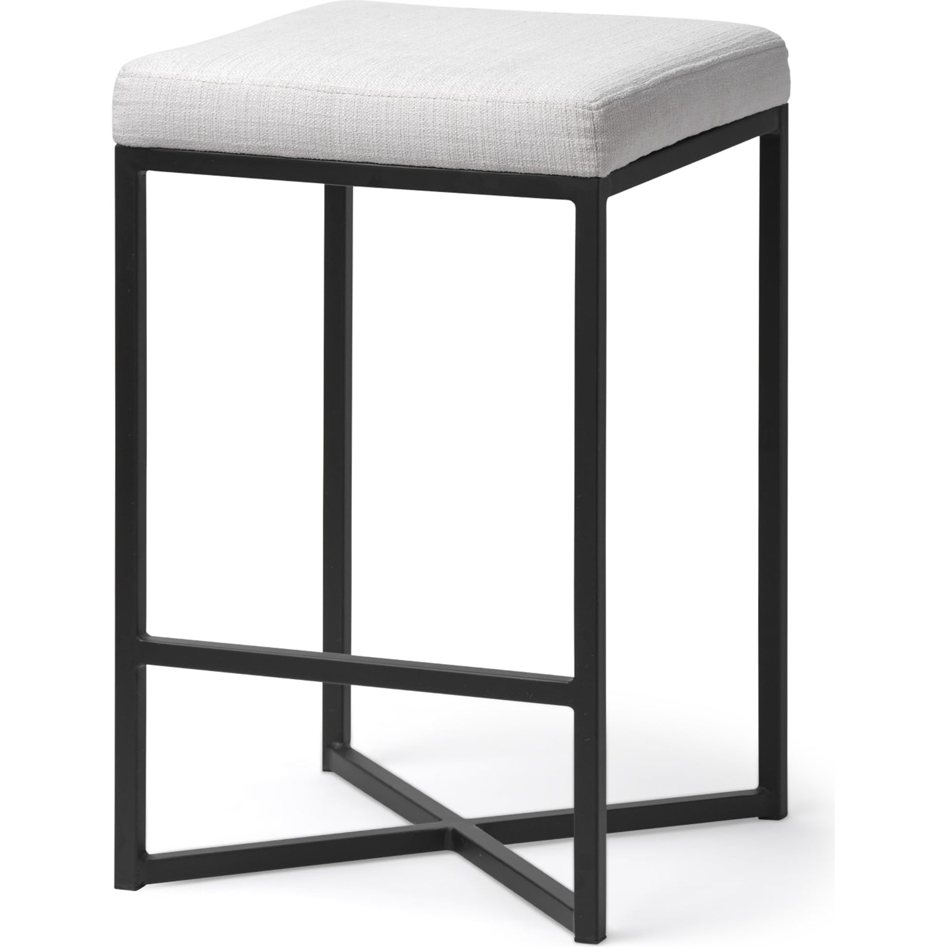 Frodo Upholstered Seat Bar/Counter Stool by Mercana in white. Made from unique in a modern style.
