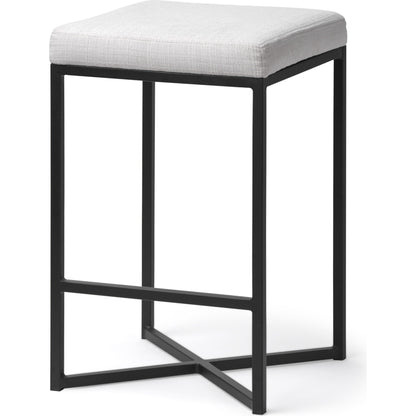 Frodo Upholstered Seat Bar/Counter Stool by Mercana in white. Made from unique in a modern style.