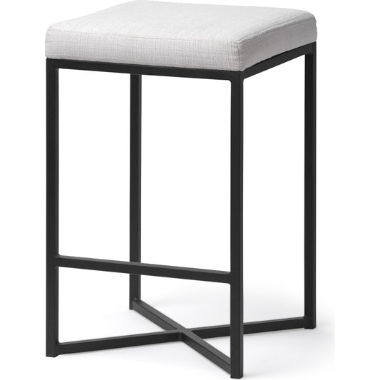 Frodo Upholstered Seat Bar/Counter Stool by Mercana in white. Made from unique in a modern style.