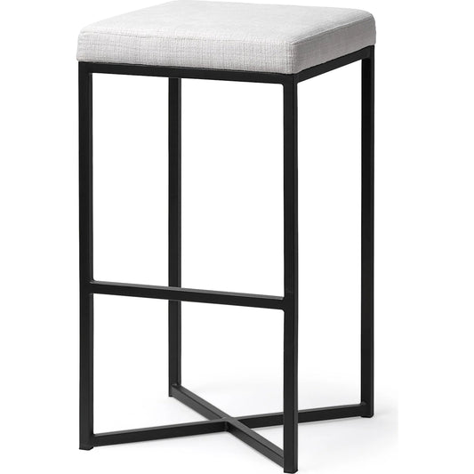 Frodo Upholstered Seat Bar/Counter Stool by Mercana in white. Made from unique in a modern style.