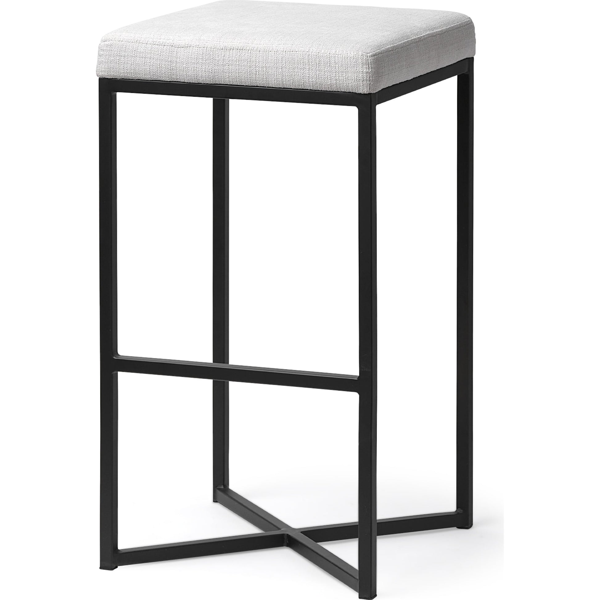 Frodo Upholstered Seat Bar/Counter Stool by Mercana in white. Made from unique in a modern style.
