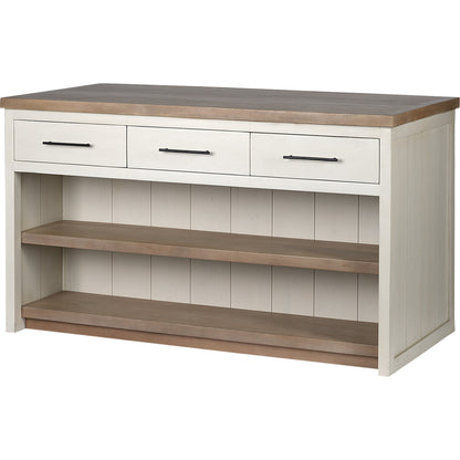 Fairview Kitchen Island by Mercana in natural, white. Made from unique in a cottage & farmhouse style.