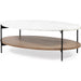 Larkin Oval Coffee Table by Mercana. Made from solid wood in a transitional style.