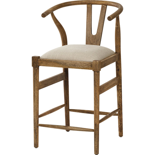 Trixie Counter Chair by Mercana in light brown. Made from unique in a unique style.