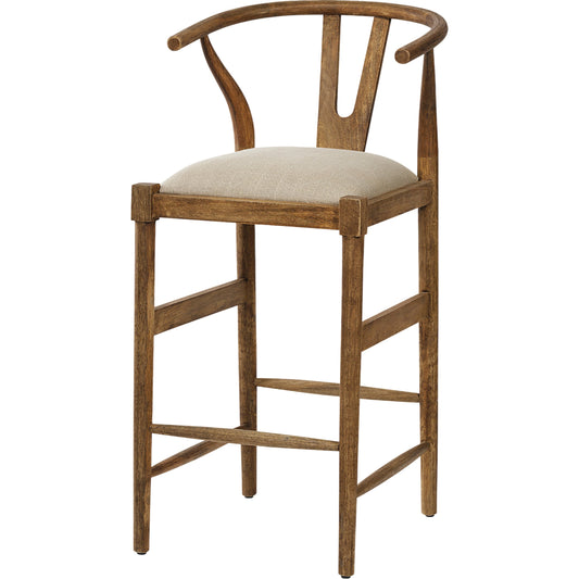 Trixie Bar Chair by Mercana in light brown. Made from unique in a unique style.