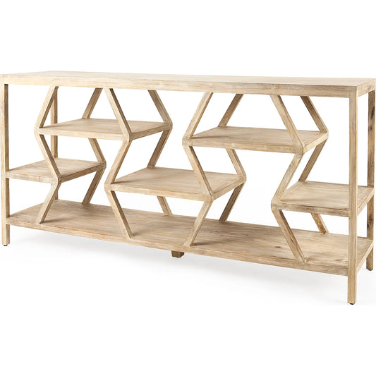 Dayton Console Table by Mercana in natural, mango wood. Made from unique in a modern style.
