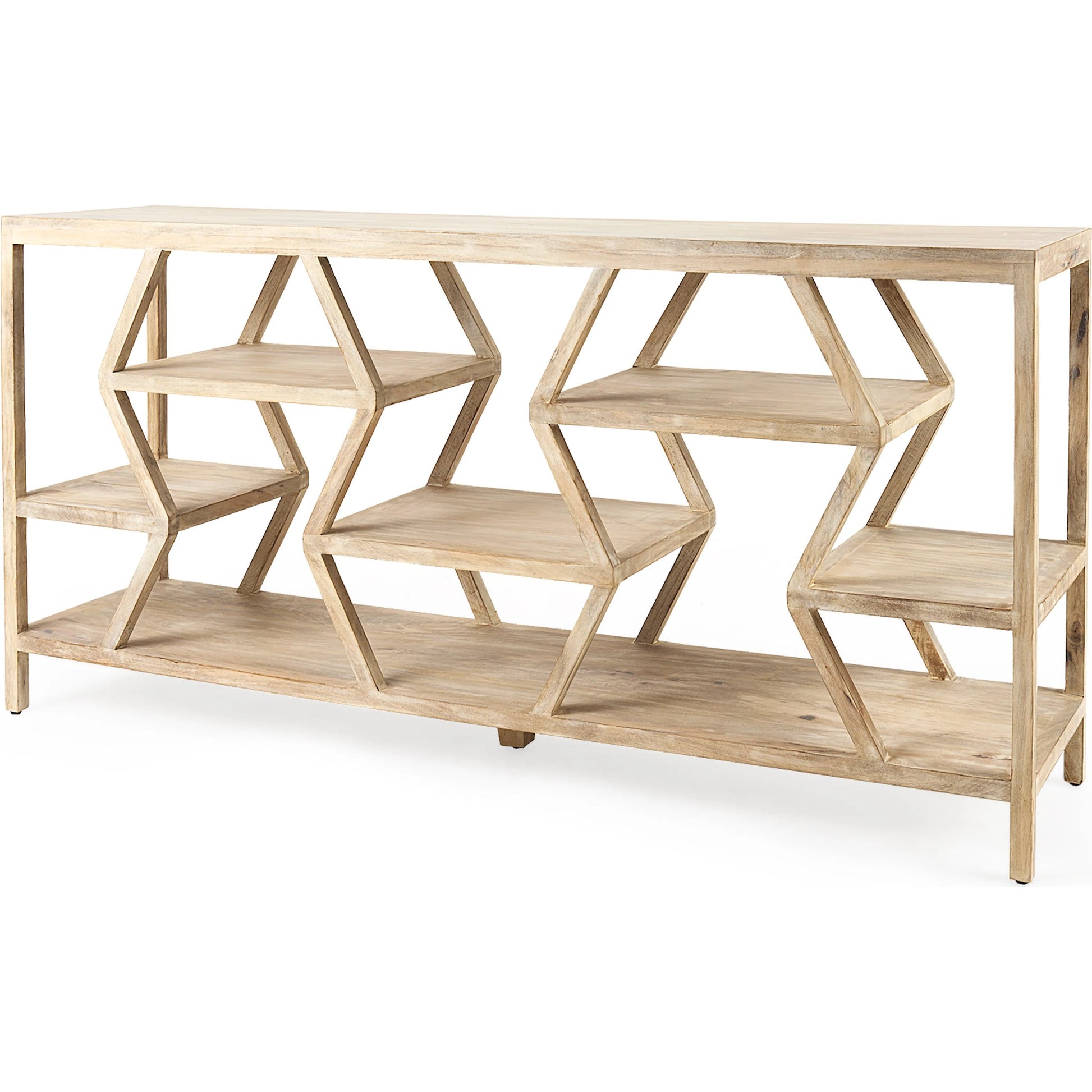 Dayton Console Table by Mercana in natural, mango wood. Made from unique in a modern style.